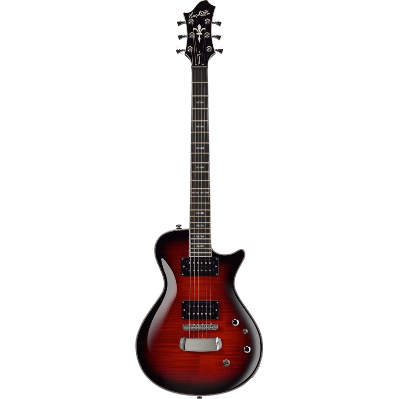 2025 Model Hagstrom Ultra Swede Electric Guitar, Burgundy Burst with Case