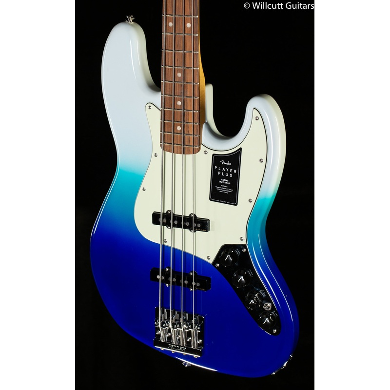 Fender Player Plus Jazz Bass Pau Ferro Fingerboard Belair Blue Bass Guitar (783)