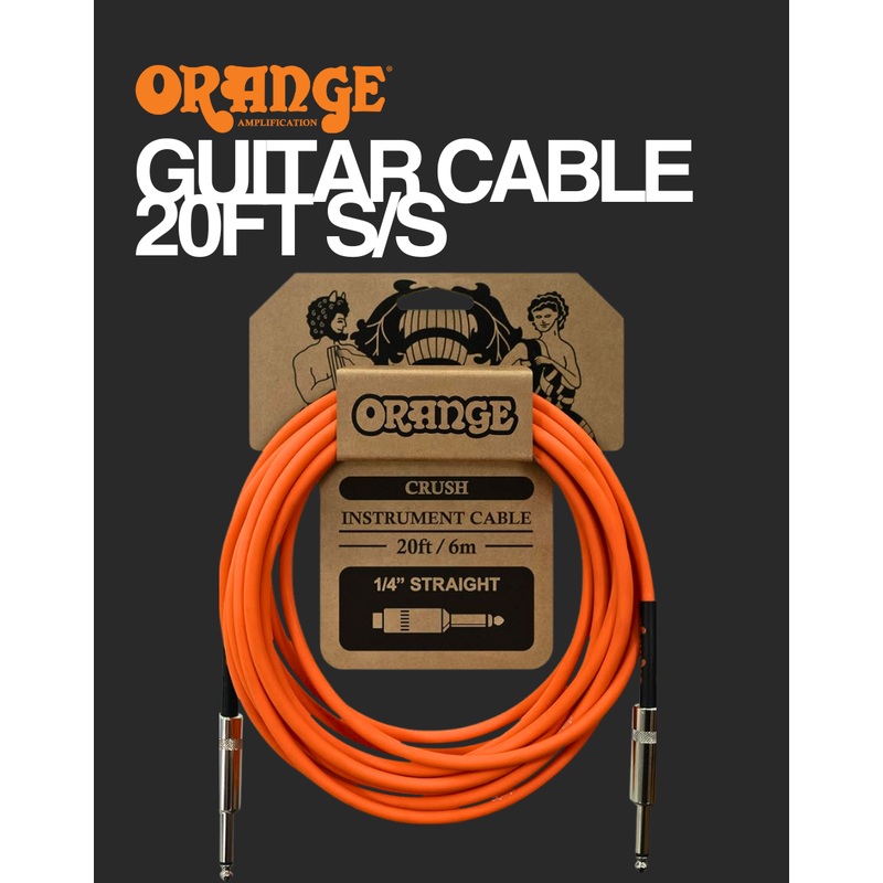 Orange Instrument Cable Straight/Straight 20FT