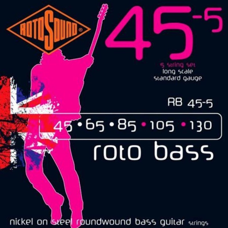 RotoSound RB45-5 5 String Electric Bass Guitar Set .045 -.125