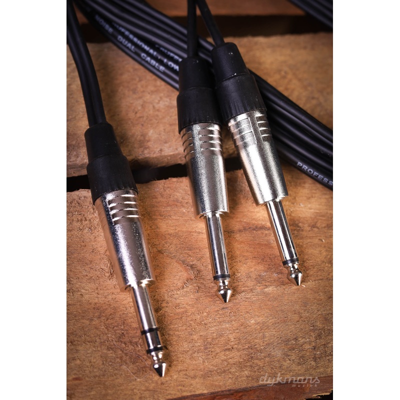 Yellow Cable K05-3 3m 2x Male Jack to TRS Jack