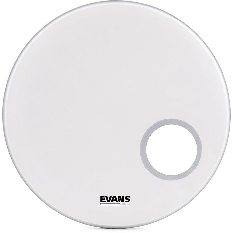 Evans BD22RGCW 22" EQ3 Resonant Coated White Bass Drum Head with Port