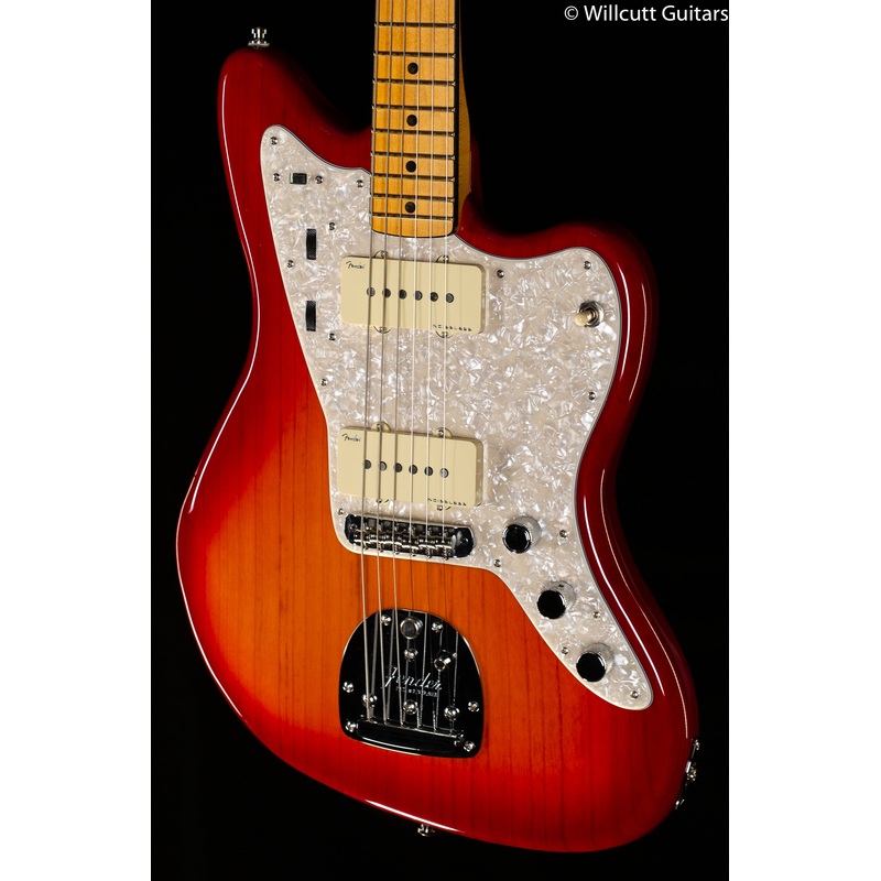 Fender American Ultra Jazzmaster Maple Fingerboard Plasma Red Burst DEMO