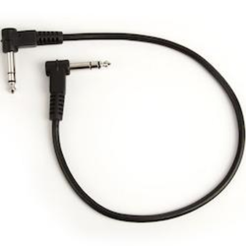 Strymon Engineering A500-0010 1/4" Inch TRS Patch Cable 18" Inch Right Angle to Right Angle