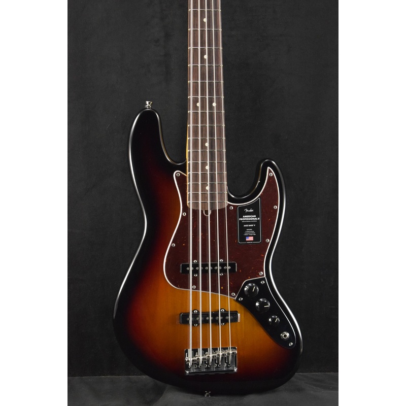 Fender American Professional II Jazz Bass V 3-Color Sunburst Rosewood Fingerboard