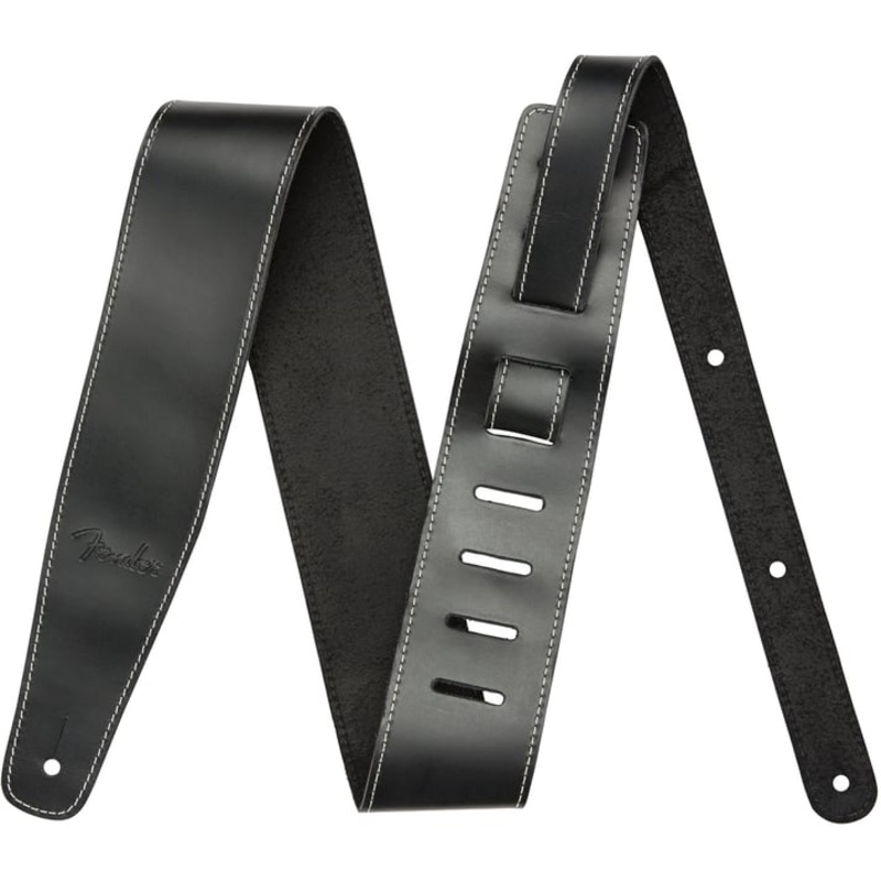 Fender Broken-In Leather Strap - Black