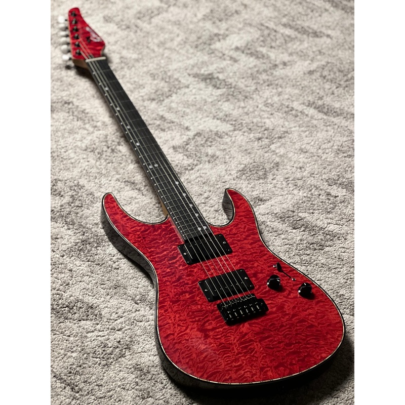 Dhatarattha Custom DST HH Quilt in Transparent Red with Rosewood FB