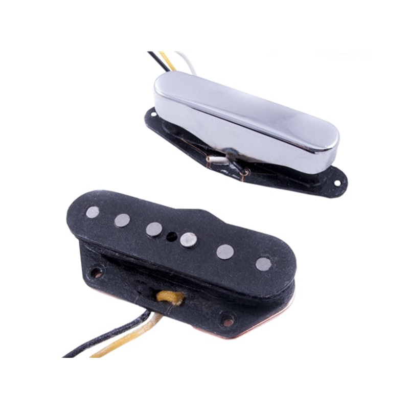 Fender Custom Shop Twisted Tele Pickups, Black/Chrome Set of 2