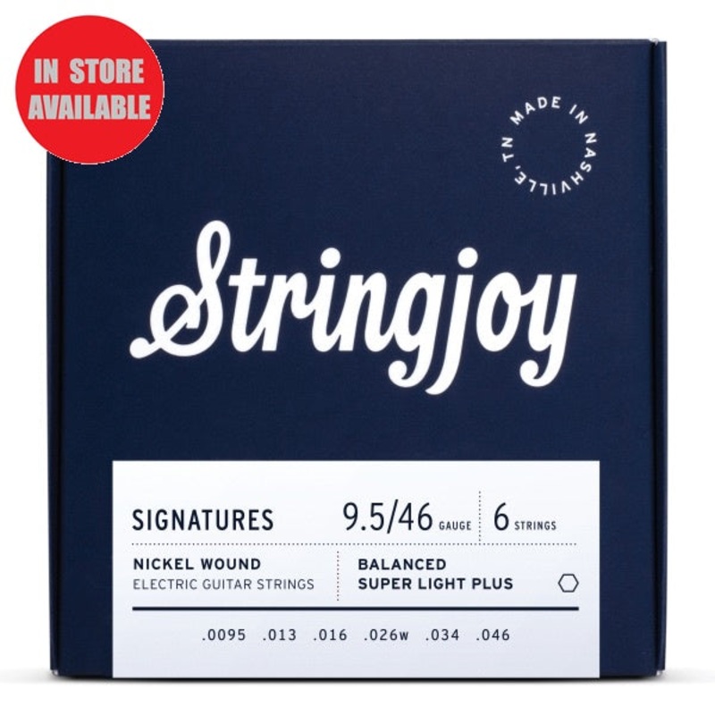 STRINGJOY Signatures Nickel Wound Electric Guitar Strings Balanced Super Light Plus Gauge 9.5-46