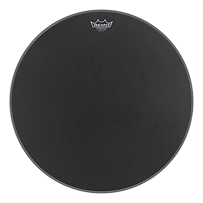 REMO P3-1822-ES Powerstroke 3 Black Suede 22 Inch Bass Drum Head