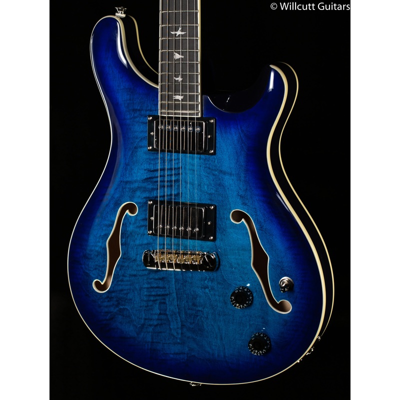 2022 PRS SE Hollowbody II, Maple top and back Faded Blue Burst (159)