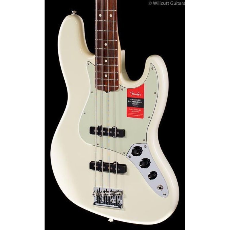 Fender American Professional Jazz Bass Olympic White Rosewood (385)