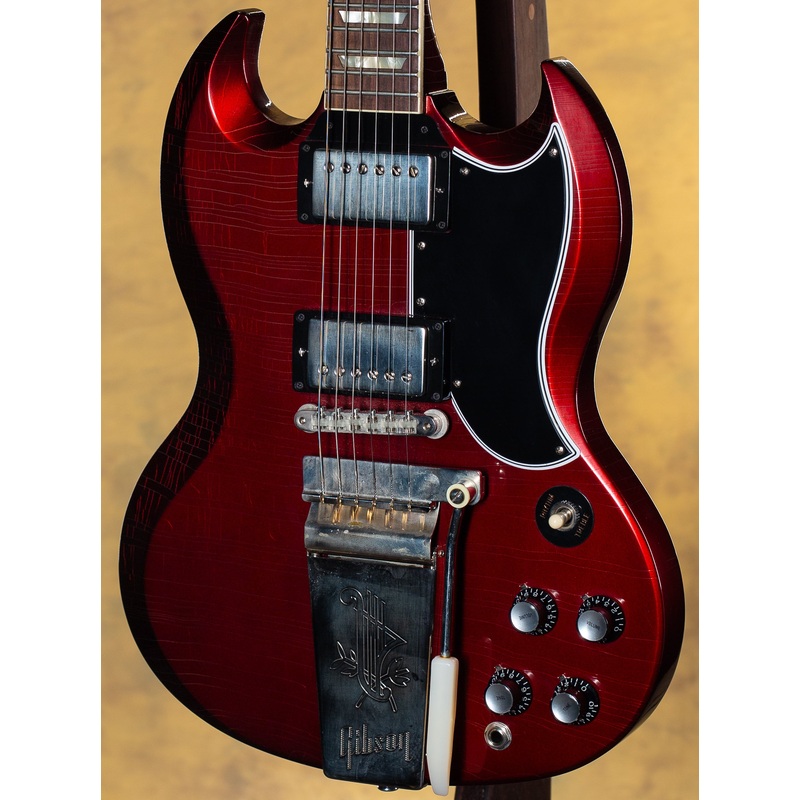 2023 Gibson Custom Shop 1964 SG Murphy Ultra Light Aged Willcutt Exclusive Burgundy Mist
