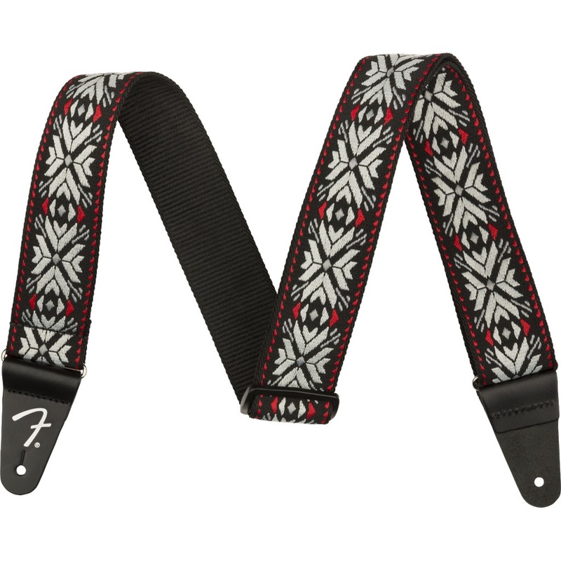 Fender 2-inch Pasadena Woven Strap Red Snowflake