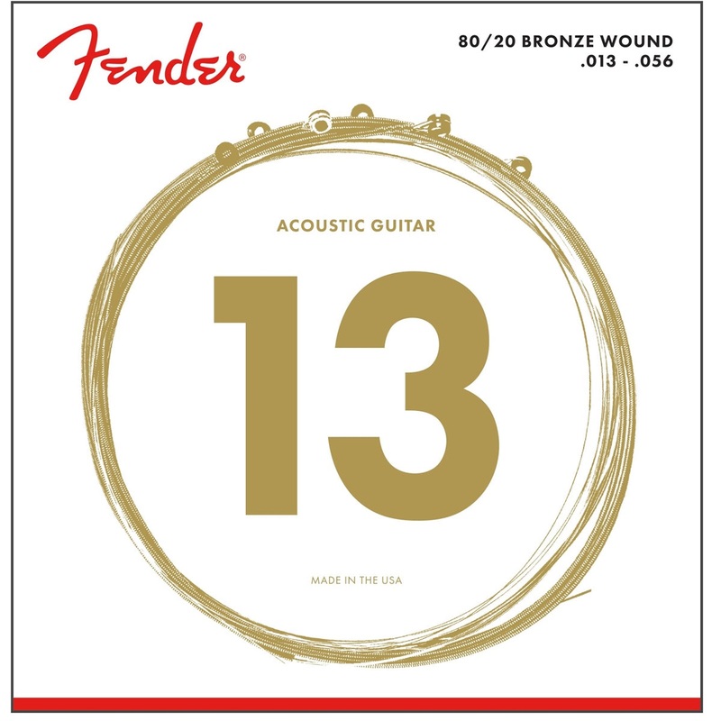 Fender 80/20 Bronze Ball End 70M .013-.056 Acoustic Guitar Strings