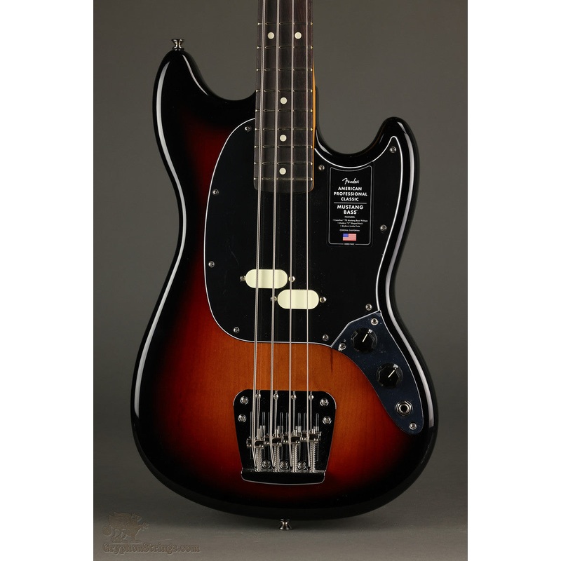 Fender American Professional Classic Mustang Bass, Rosewood Fingerboard, 3-Color Sunburst - New