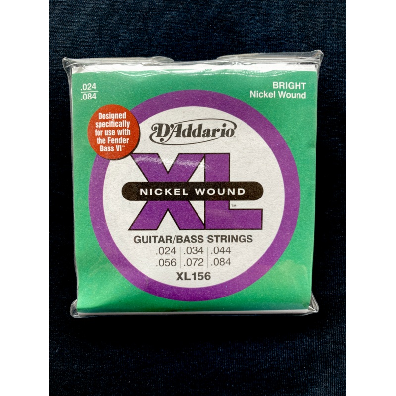 D'Addario XL156 Bass VI Nickel Wound 24-84