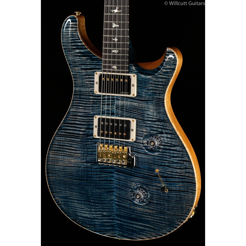 PRS Wood Library Custom 24 "Fatback" Faded Whale Blue Artist Top Flamed Maple Neck