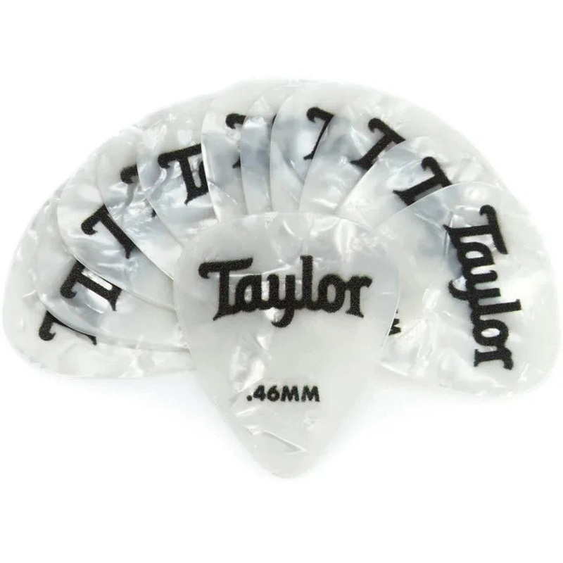 Taylor Celluloid 351 Guitar Picks 12-pack White Pearl