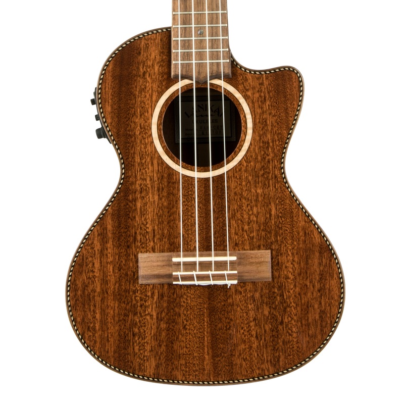 Lanikai MAS-CET All Solid Mahogany Tenor with Kula Preamp Acoustic Electric Ukulele