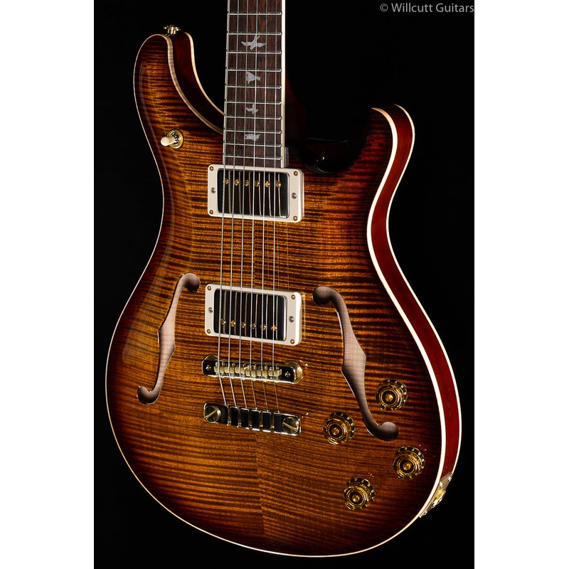 PRS Wood Library McCarty 594 Hollowbody II Black Gold Burst 10 Top Brazilian Rosewood