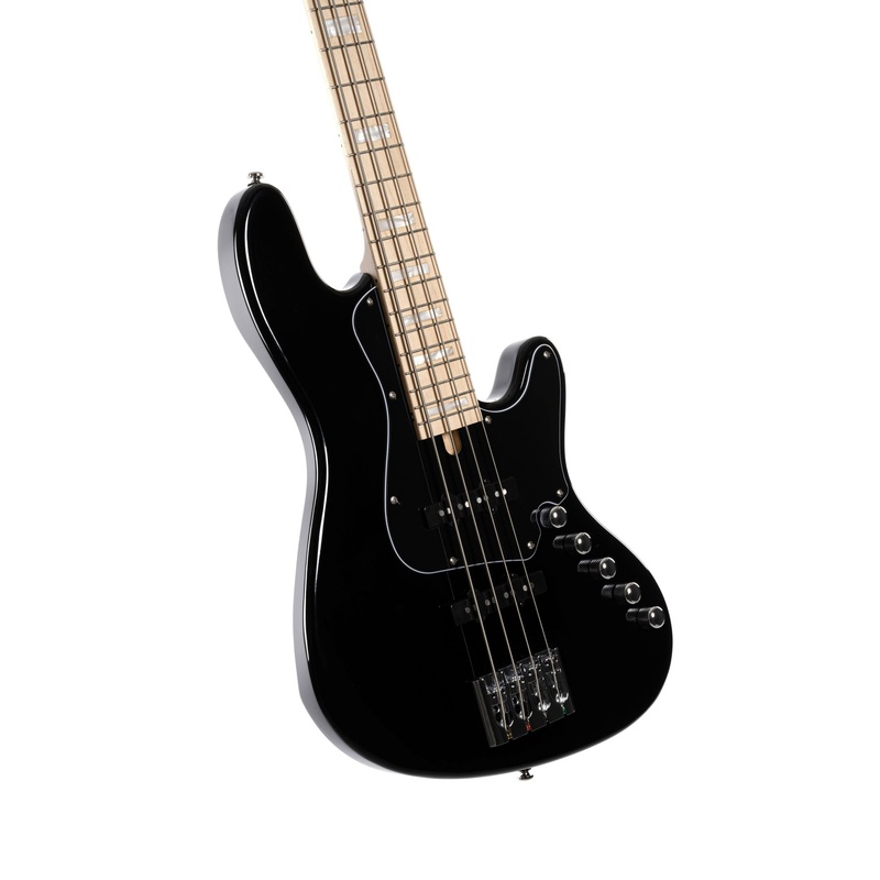 Cort NJS4BK Elrick NJS 4 Bass Guitar, Black