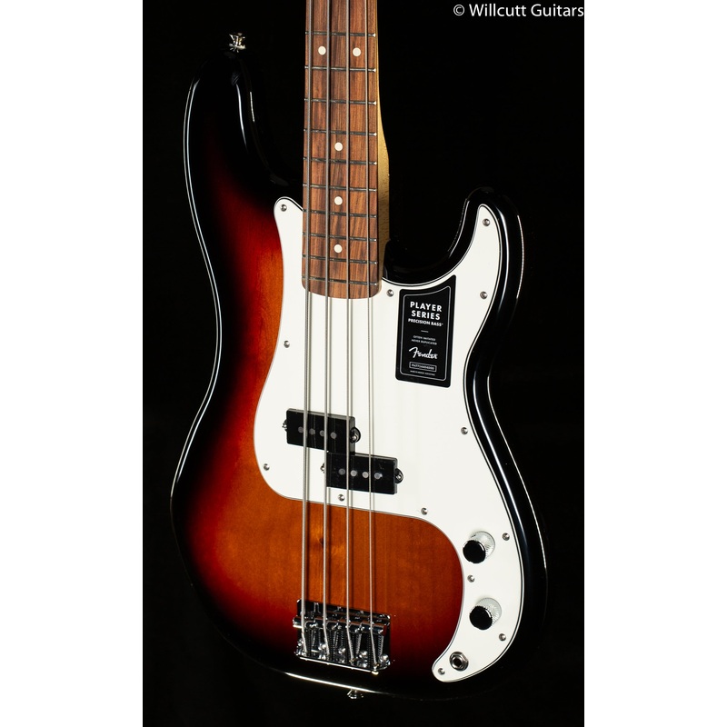 Fender Player Precision Bass 3-Color Sunburst Pau Ferro Bass Guitar (379)