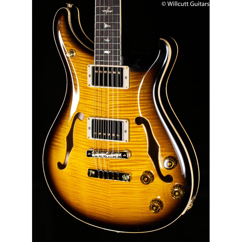 PRS McCarty 594 Hollowbody II Custom Color Black Sunburst Contour Burst 10 Top