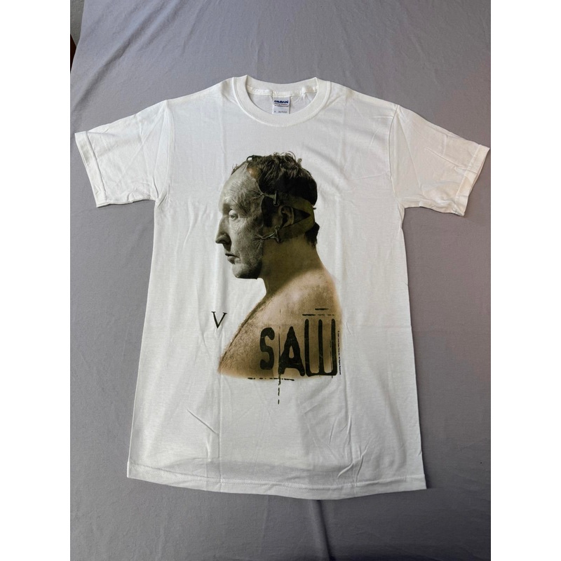 Saw 5 Movie Shirt Five Jigsaw Mask Tobin Bell- S Black