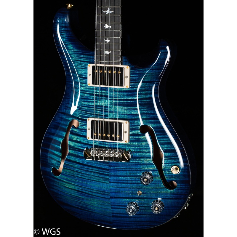 PRS Hollowbody II Piezo Wood Library Edition River Blue Smokeburst