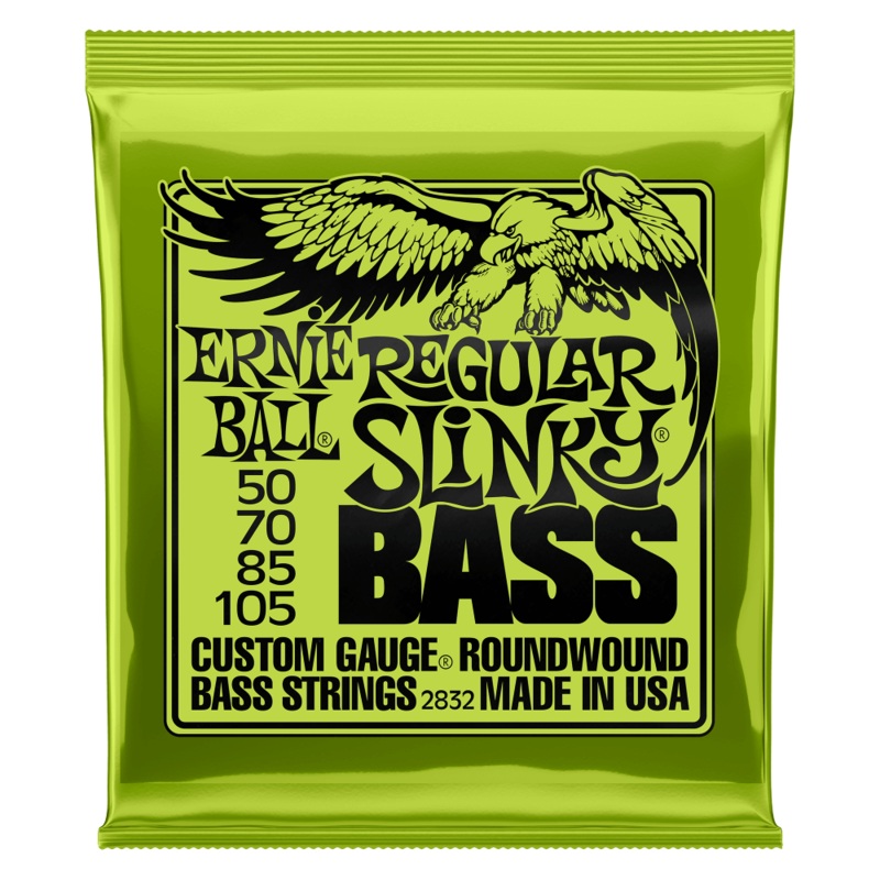 Ernie Ball REGULAR SLINKY NICKEL WOUND ELECTRIC BASS STRINGS - (2832) 50-105