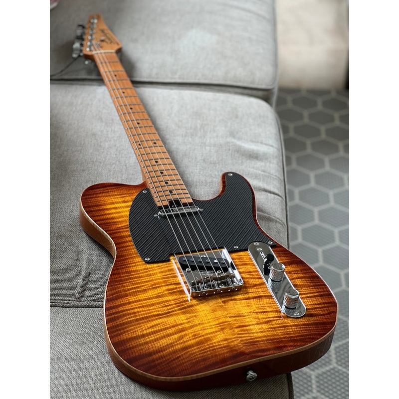 Soloking MT-1 FM Artisan with Solid 5A Flame Top in Honeyburst Nafiri Special Run