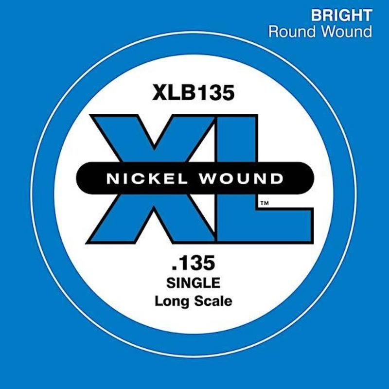 D'Addario XLB135 Long Scale Nickel Wound XL Bass Single String .135