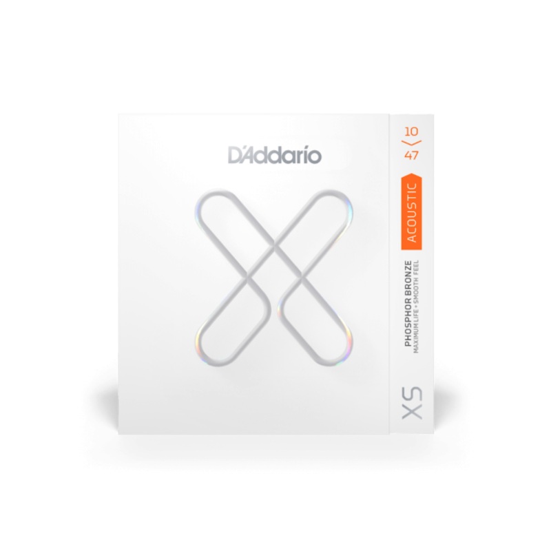 D'Addario XS 10-47 Light, Phosphor Bronze Coated Acoustic Guitar Strings