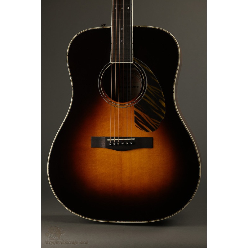 Fender PD-220E Dreadnought, Ovangkol Fingerboard, 3-Color Vintage Sunburst New