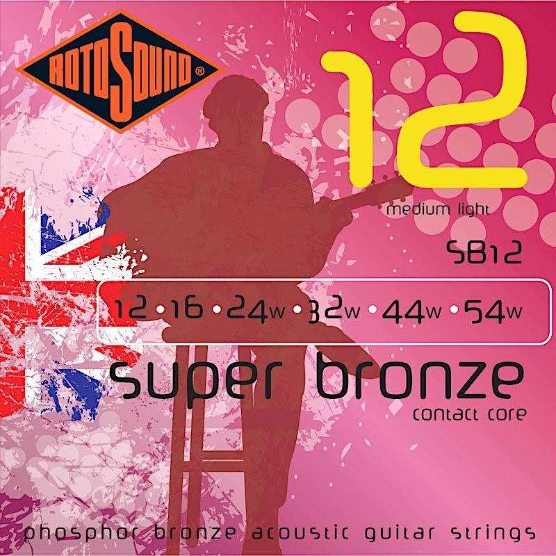 RotoSound SB12 Super Bronze Phosphor Bronze Contact Core Acoustic Lights .012 -.054