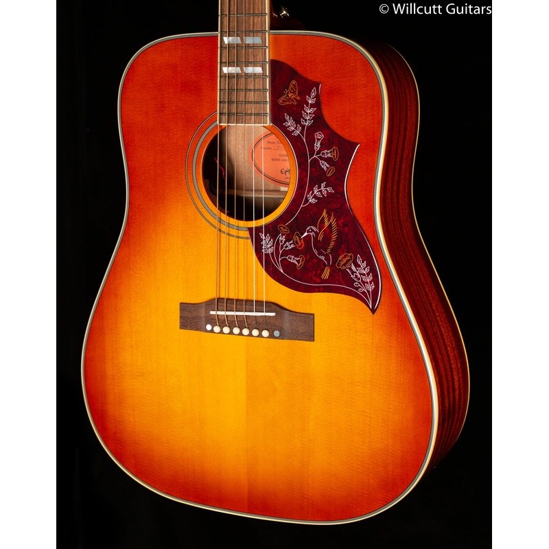 Epiphone Hummingbird All Solid Wood Fishman Sonitone Aged Cherry Sunburst Gloss (437)