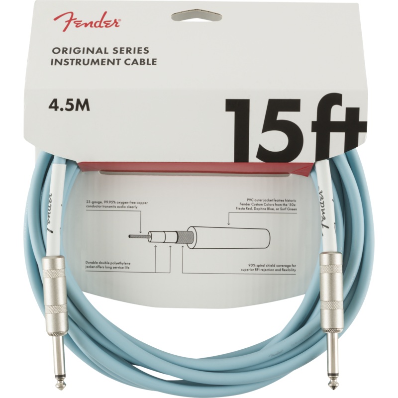 Fender Original 15ft. Instrument Cable Daphne Blue - 990515003