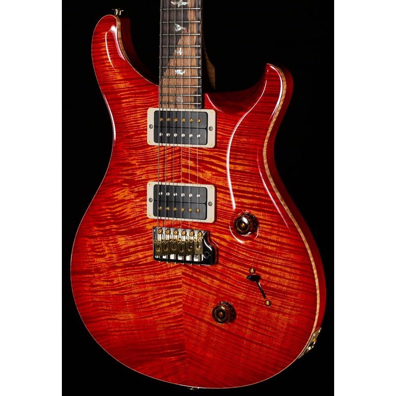 PRS Wood Library Custom 24 Blood Orange 10 Top Torrefied Maple Neck (163)