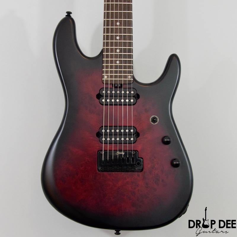 Sterling by Music Man Jason Richardson Signature Richardson7 7-String Electric Guitar w/ Gig Bag Dark Scarlet Burst Satin