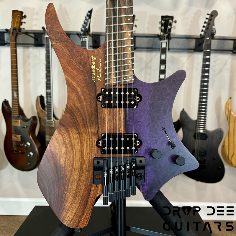 Strandberg J Artisan 6T Eby Koa Headless Electric Guitar w/ Bag Natural Purple