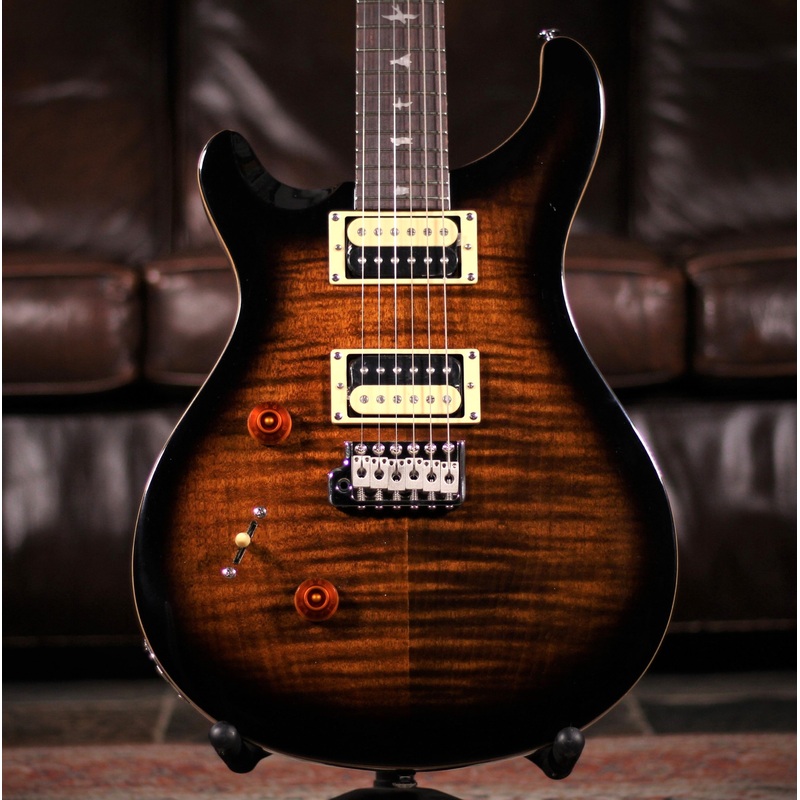 PRS SE Custom 24 Left Hand Black Gold Burst