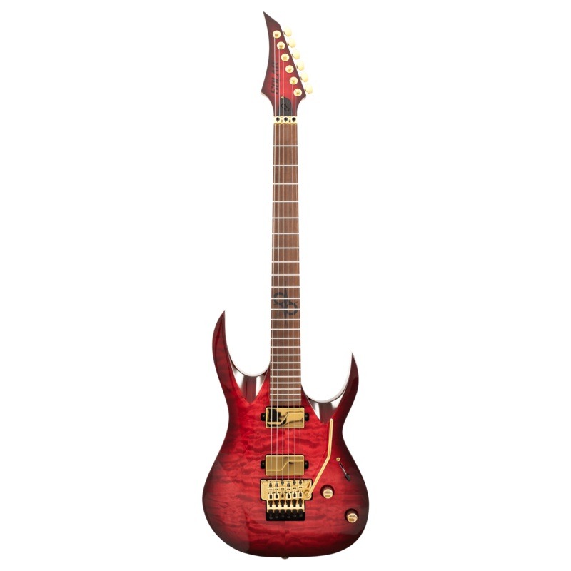Solar AB1.6AFRQBR Electric Guitar - Quilted Blood Red Burst Gloss