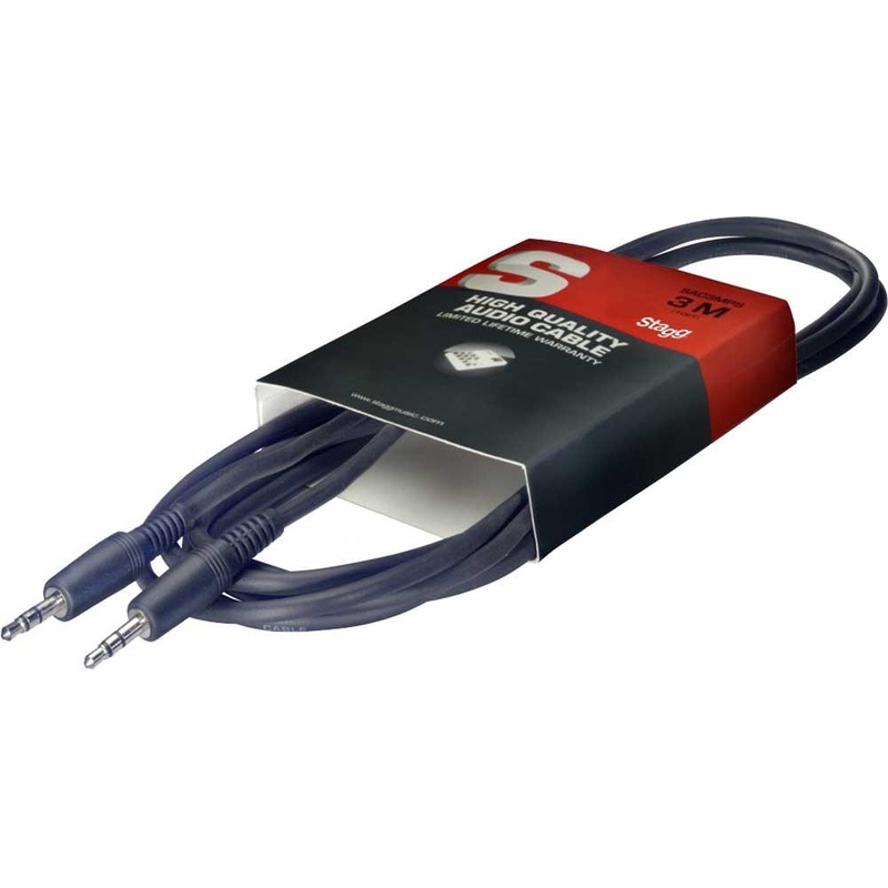Stagg SAC1MPS Stereo Mini Jack Cable, 1m/3ft