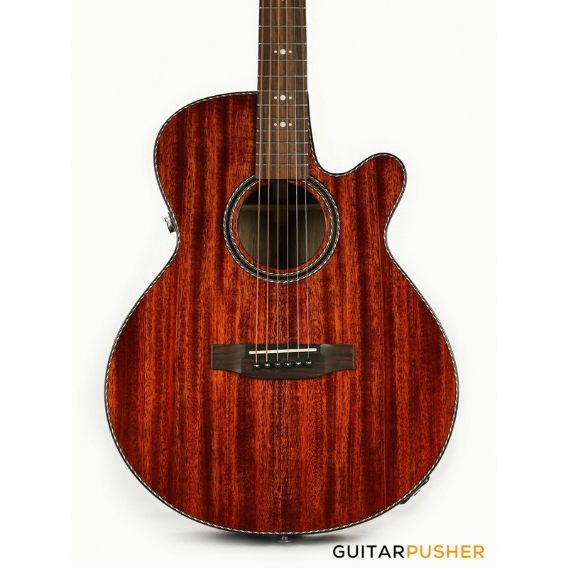 Tyma A1 Custom-ZL Solid Mahogany Top Striped Ebony OM Acoustic-Electric Guitar with T5 preamp