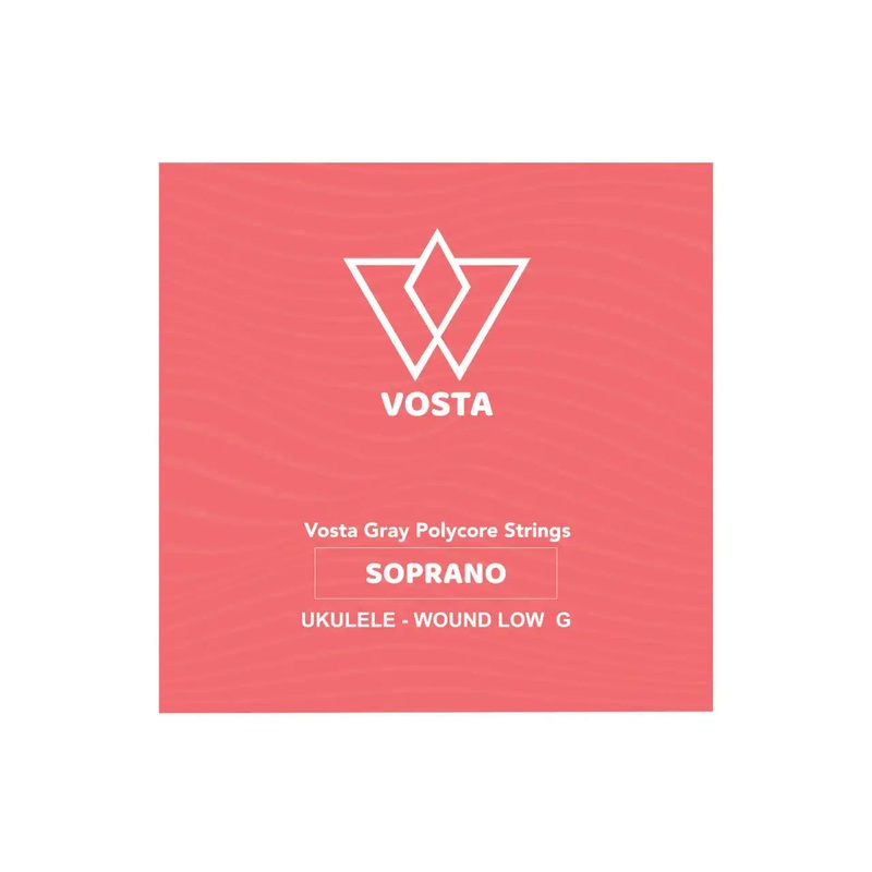 Vosta Grey Polycore Soprano Ukulele Strings (G-C-E-A Tuning) - Wound Low G