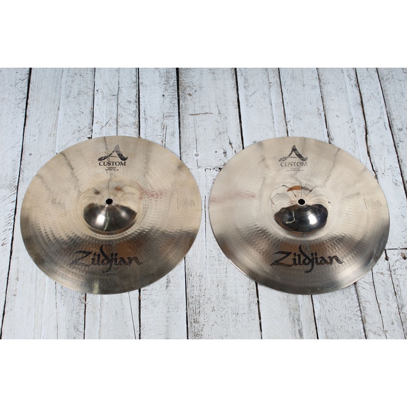 Zildjian A Custom 14 Inch Hi Hat Cymbal Pair 14" Hi Hats Drum Cymbals A20510