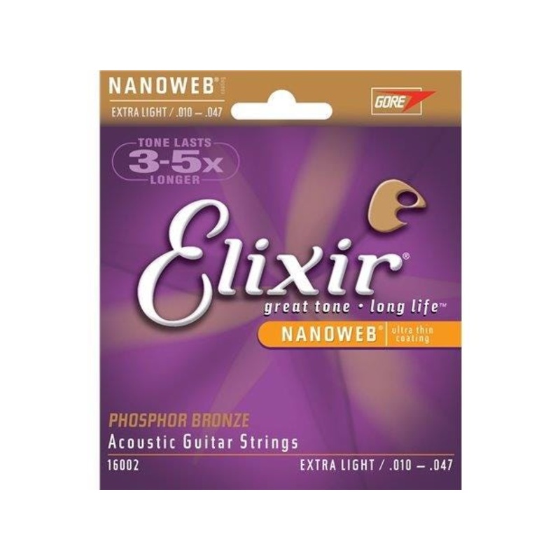 Elixir Nanoweb Phosphor Bronze Acoustic String Set - 10-47 - Extra Light