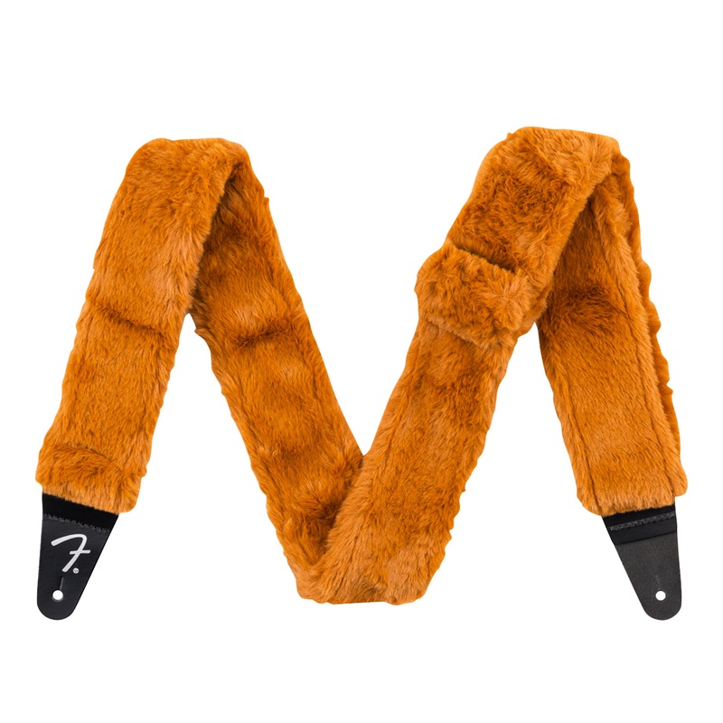 Fender Poodle Plush Guitar Strap, Rust