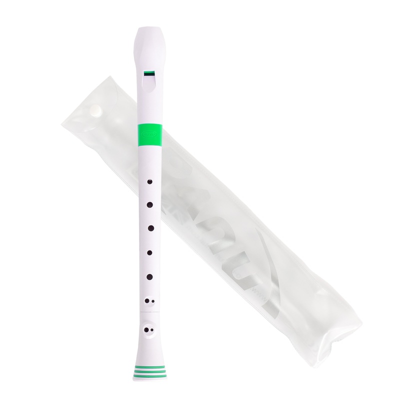 Nuvo descant recorder - White with green trim (N310RDGR)